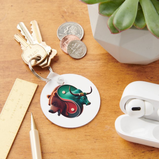 Bear mot Bull Trading Nyckelring (Skrivbord)