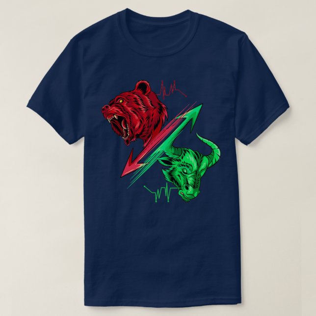 Bear mot Bull Trading T Shirt (Design framsida)