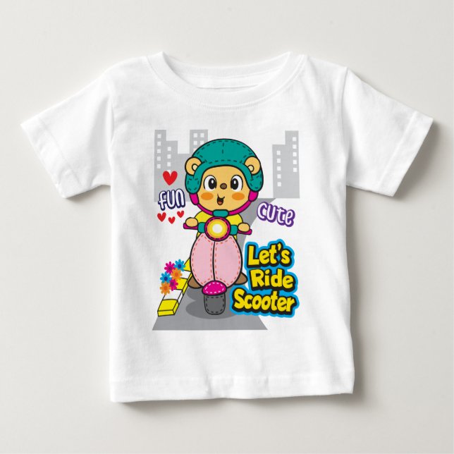 Bear motorcykel  t shirt (Framsida)