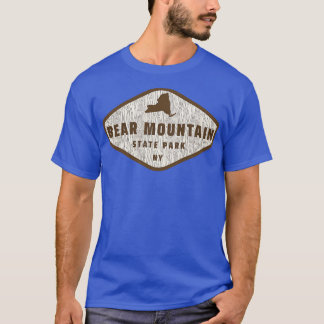 Bear MounState Park New York Träd Log Struktur T Shirt