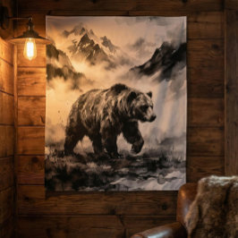 Bear Mountain | Black and White Wildlife Art