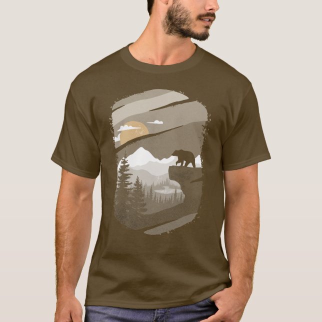Bear Mountain Forest för manar Boys T Shirt (Framsida)