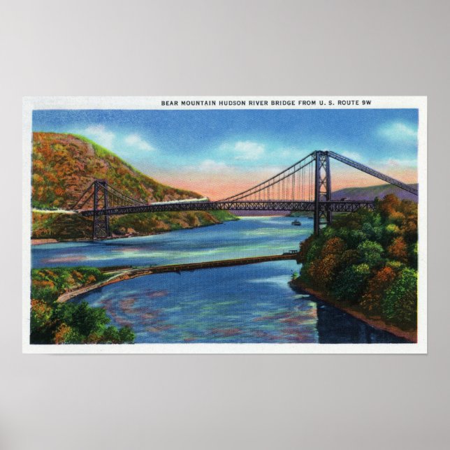 Bear Mountain Hudson River Bridge Poster (Framsidan)