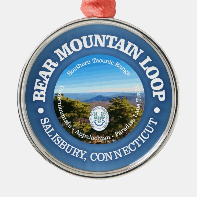 Bear Mountain Loop (rd) Julgransprydnad Metall (Framsidan)