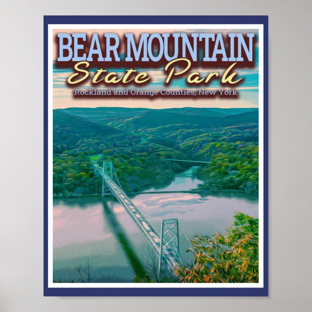 BEAR MOUNTAIN STATE PARK - BEAR MOUNTAIN BRIDGE NY POSTER (Framsidan)