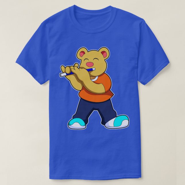 Bear Music Flute T Shirt (Design framsida)
