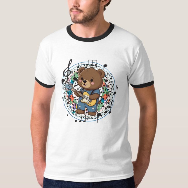 Bear Musician skapar musik T Shirt (Framsida)