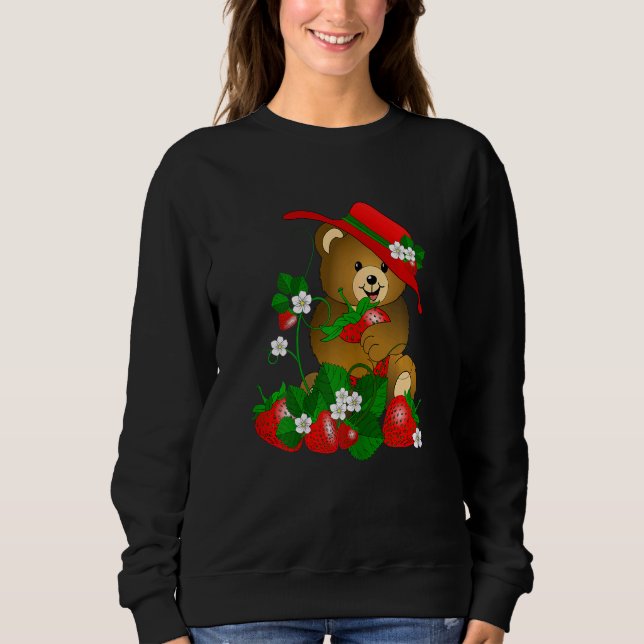 Bear Nalle Jordgubbar Jordgubbar T Shirt (Framsida)