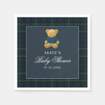 Bear Navy Blue Baby Shower