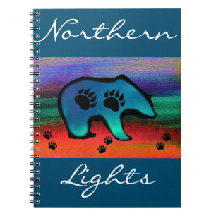 Bear Northern Ljus Spirit Bear Anteckningsbok