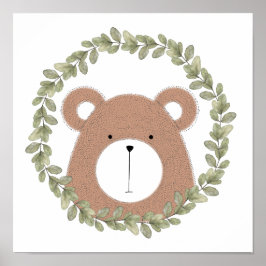 Bear Nursery Print Poster