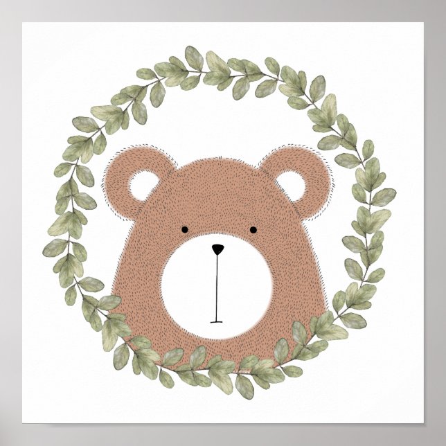 Bear Nursery Print Poster (Framsidan)