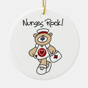 Bear Nurses Sten T-shirts och presenter Julgransprydnad Keramik