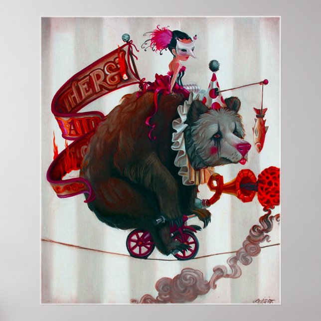 "Bear on a Bike" Poster (Framsidan)