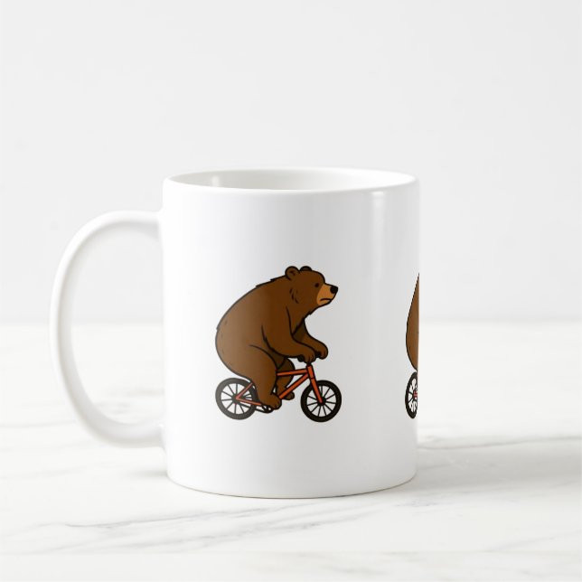 Bear on a Bike – Wild Ride Vibes Kaffemugg (Vänster)