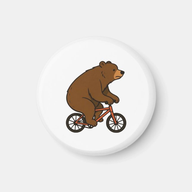 Bear on a Bike – Wild Ride Vibes Magnet (Framsidan)