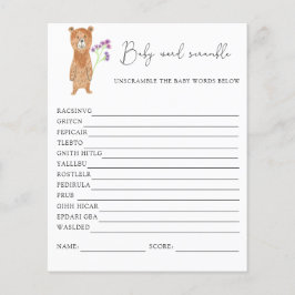 Bear Ord Scramble | Barnstödsspel