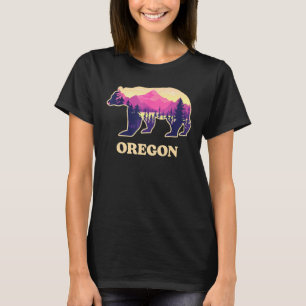 Bear Oregon Vintage Retro Mountains Graphic eller T Shirt