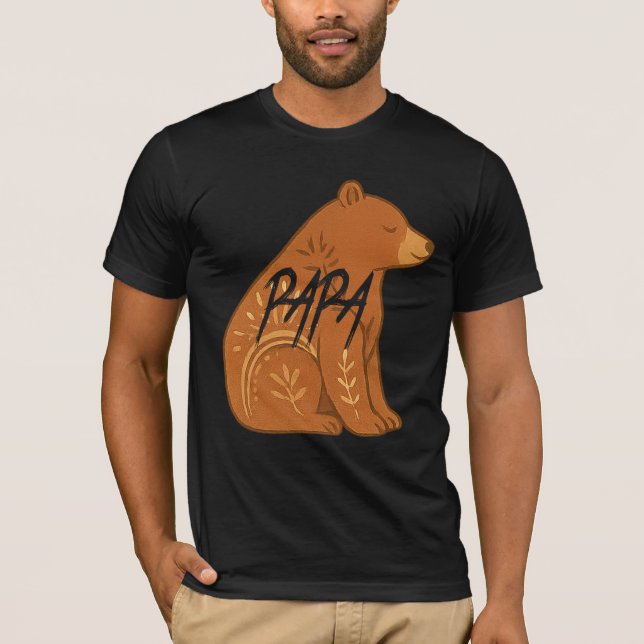 Bear Papa T-Shirt, T Shirt (Framsida)