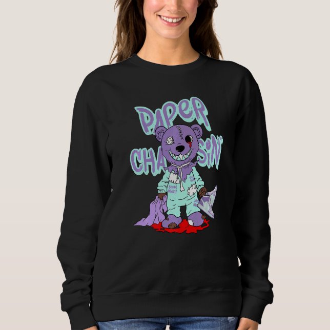 Bear Paper Chasin' Purple Pulse 1s Matching T Shirt (Framsida)