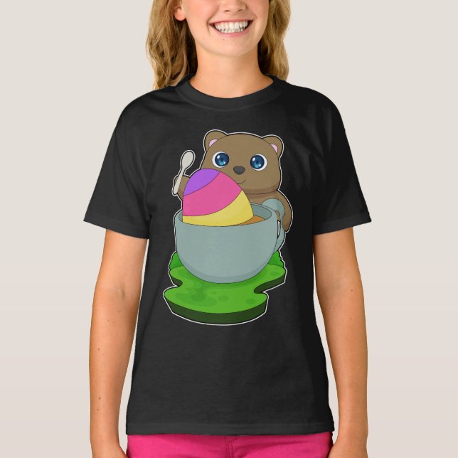 Bear Påsk Påskägg Kopp T Shirt (Framsida)
