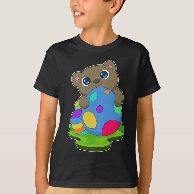 Bear Påsk Påskägg T Shirt (Framsida)