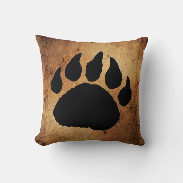 BEAR PAW PRINT PILLOW KUDDE (Framsida)