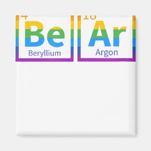 Bear Periodic Bord Gay Bear LGBT Pride Rainbow Fo Magnet
