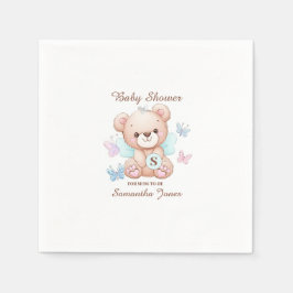 Bear Personlig Baby Shower Pappersservett