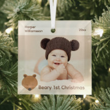 Bear Photo Baby Första jul