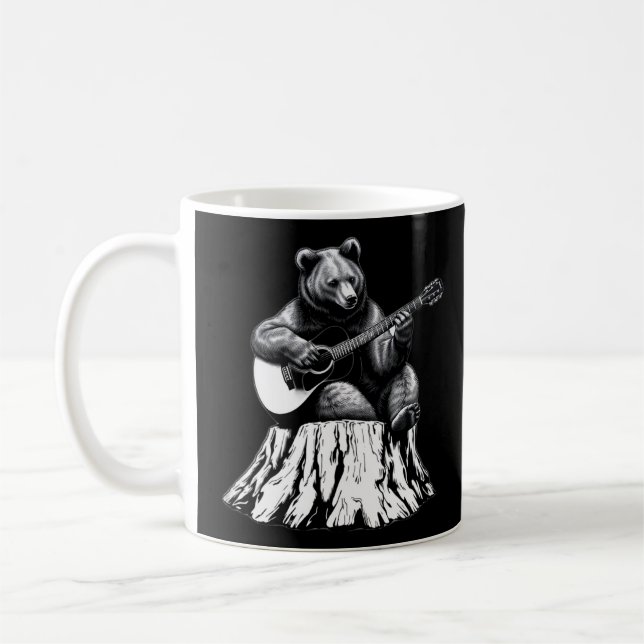 Bear Play Acoustic Guitar - svart Kaffemugg (Vänster)