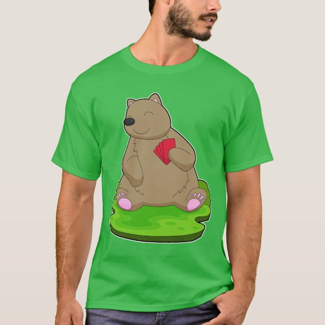 Bear Poker-bokkort T Shirt (Framsida)