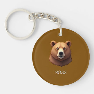 Bear porträtt, nyckelkedja