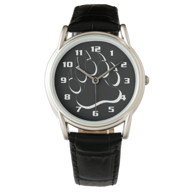 Bear Pride Black and White Bear Tass Armbandsur (Framsida)