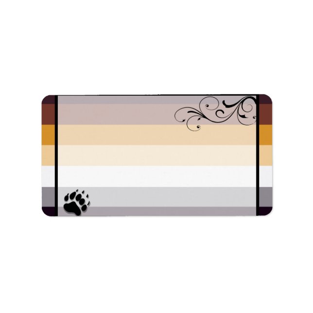Bear Pride Bröllop/Ceremony Blank Adressetiketter (Framsidan)