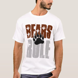 Bear Pride Distress Bears Rule Bear Tass T-shirt