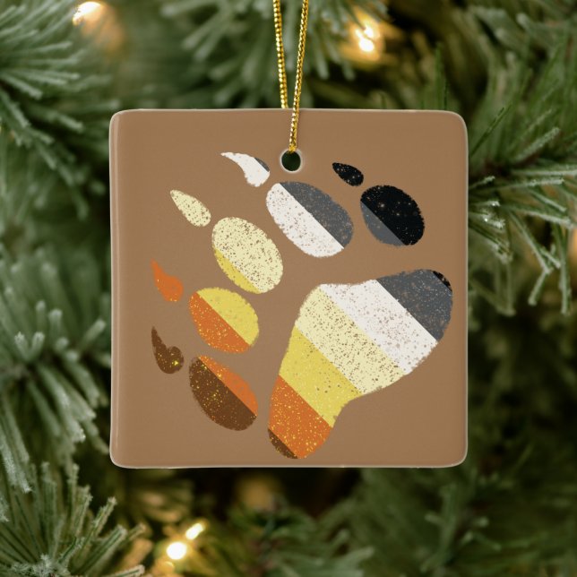 Bear Pride Distress Tass Julgransprydnad Keramik (Träd)