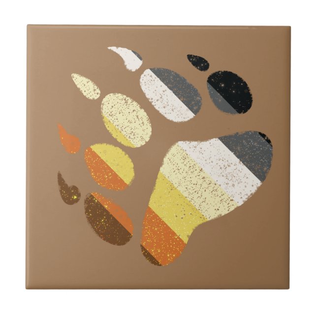 Bear Pride Distress Tass Kakelplatta (Framsidan)