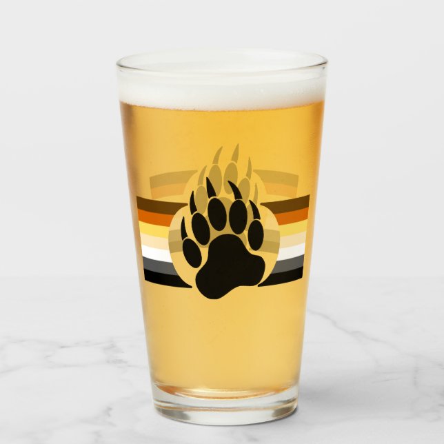 Bear Pride Flagga Bear Tass Glaskopp (Baksida fylld)
