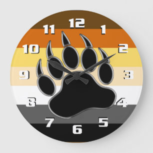 Bear Pride Flagga Bear Tass Stor Klocka