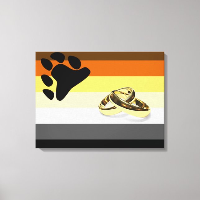 Bear Pride Giftermål på Canvas (Framsida)