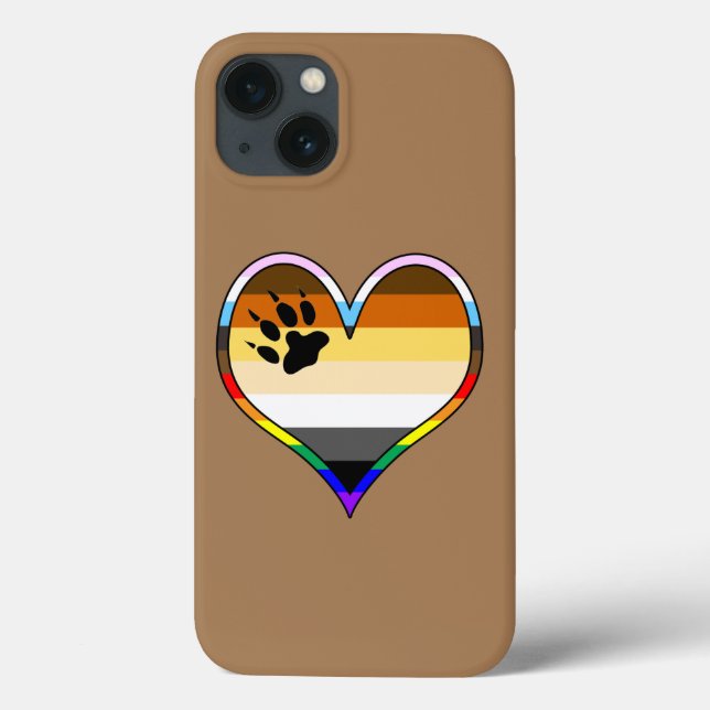 Bear Pride Heart Fodral-Mate iphone case (Baksida)