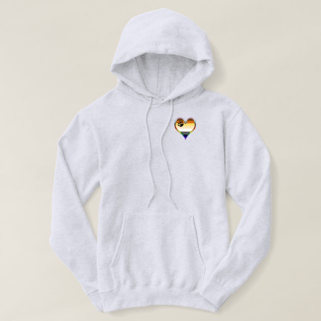 Bear Pride Heart Hoodie (Design framsida)