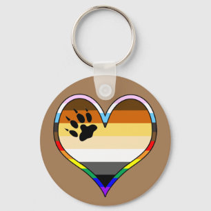 Bear Pride Heart Nyckelring