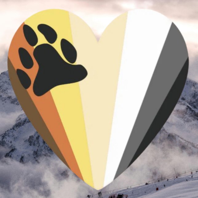 Bear Pride Heart Papper Underlägg (Skapare uppladdad)