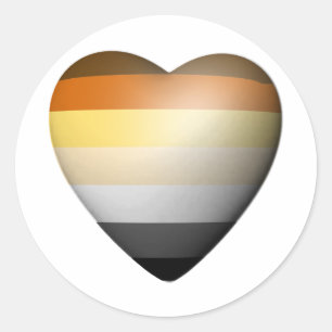 BEAR PRIDE HEART RAND RUNT KLISTERMÄRKE