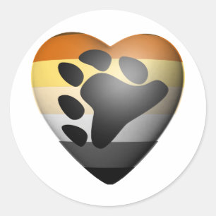 BEAR PRIDE HEART RUNT KLISTERMÄRKE
