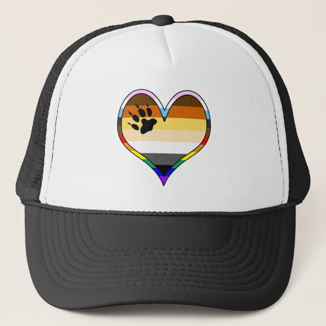Bear Pride Heart Truckerkeps (Framsida)