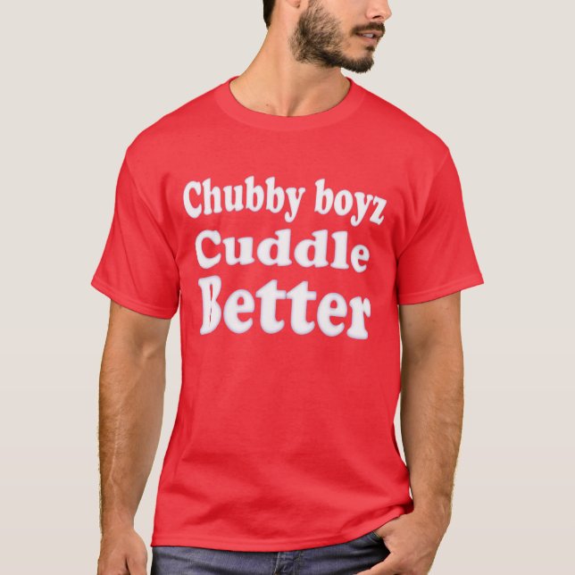 Bear Pride Knubbig Boyz Cuddle Bättre Tee Shirt (Framsida)