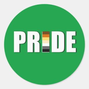 BEAR PRIDE ORD FLAGGA RUNT KLISTERMÄRKE
